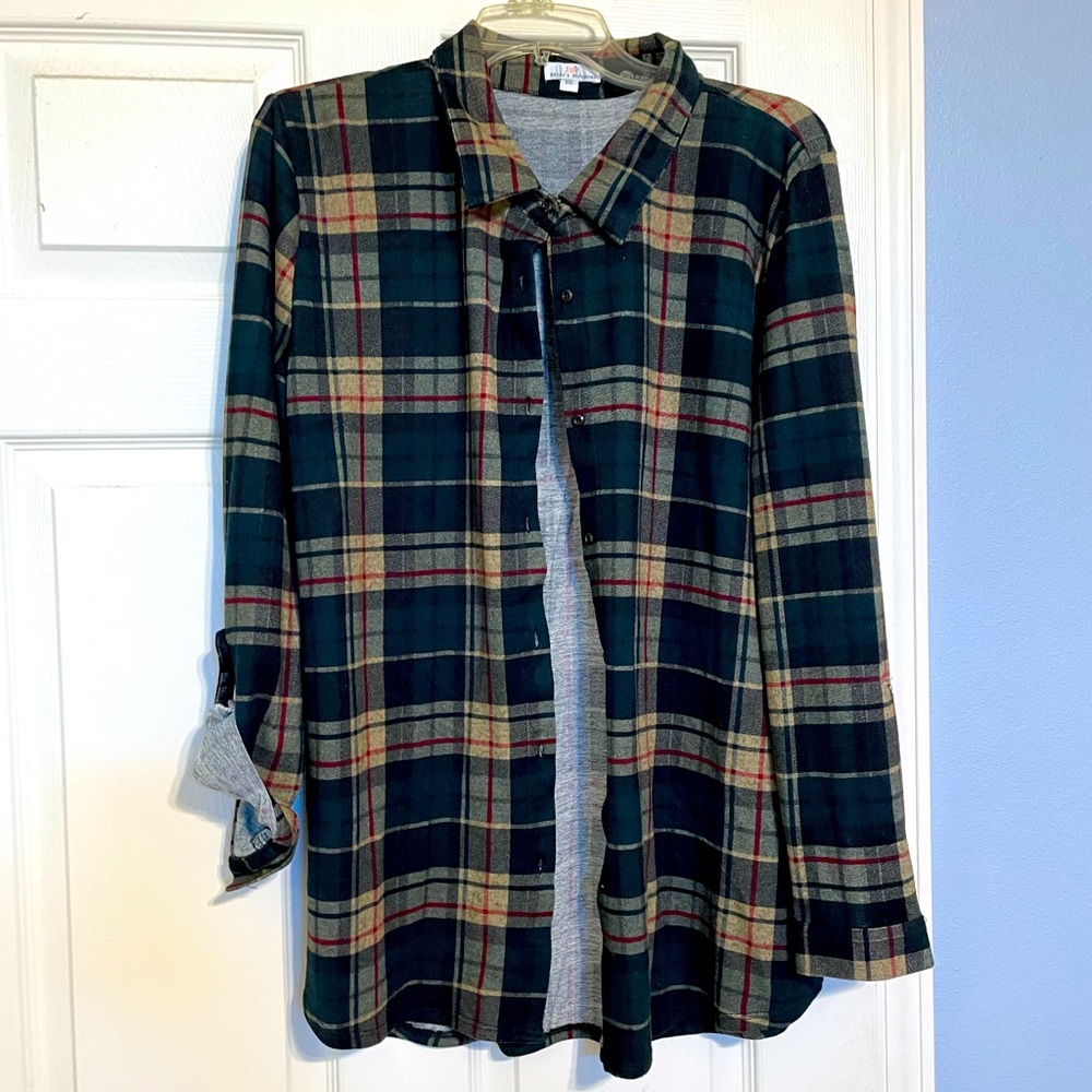 Baileys Blossoms Plaid Shirt